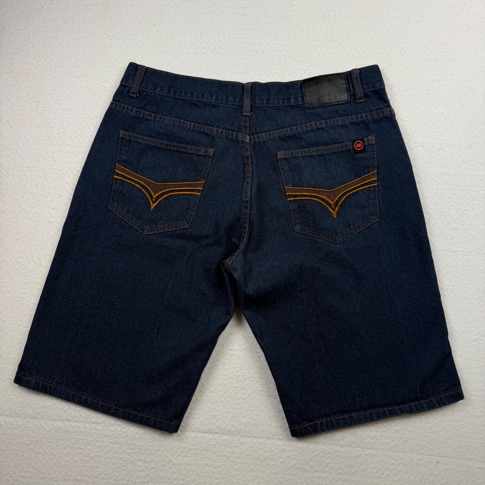 Mecca Denim Shorts Cotton Y2K Style Jorts Utility Streetwear Dark Wash 38